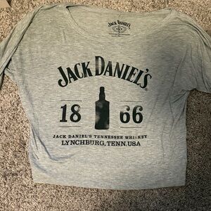 Jack Daniel's Women’s Gray Long Sleeve Shirt